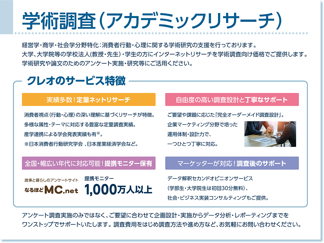 学術調査(アカデミックリサーチ)